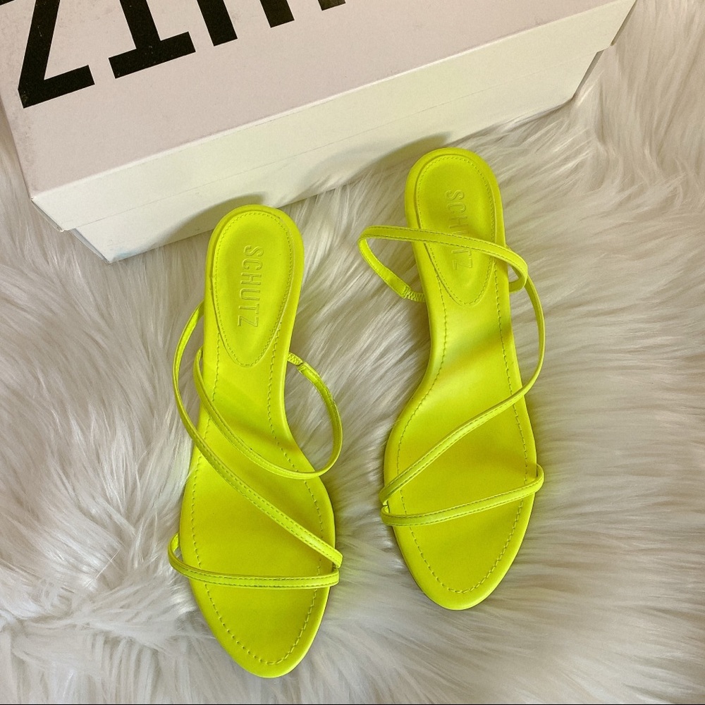 Schutz Evenise sandals - Neon Yellow